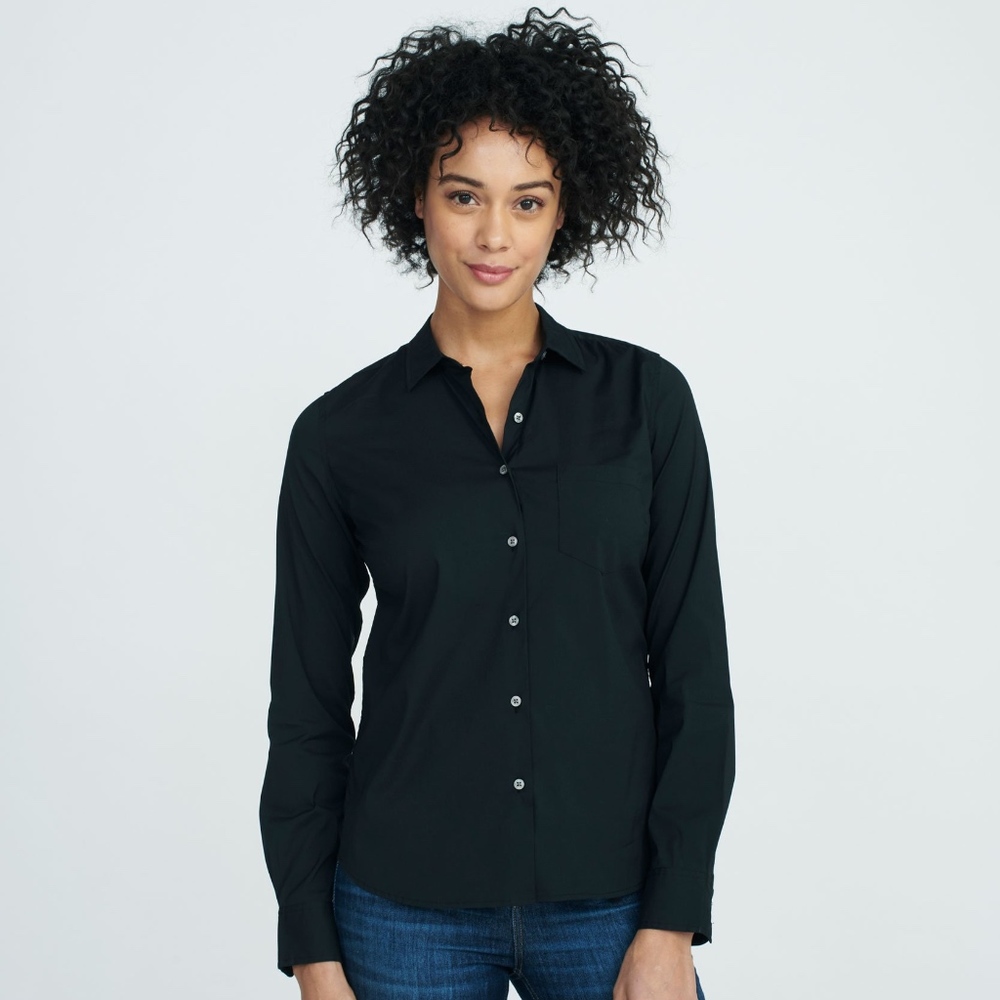 EUC Untuckit Annabella Black Button Down Blouse - Size 12